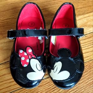 Mickey mouse and Minny Mary Janes girls size 7